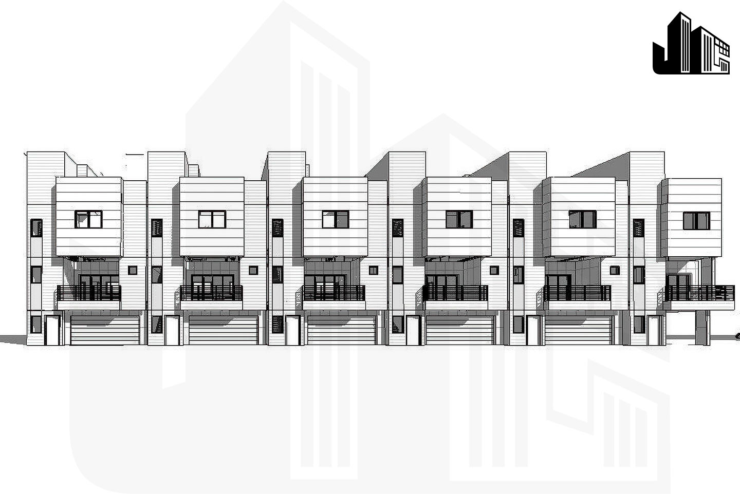 New residential development construction