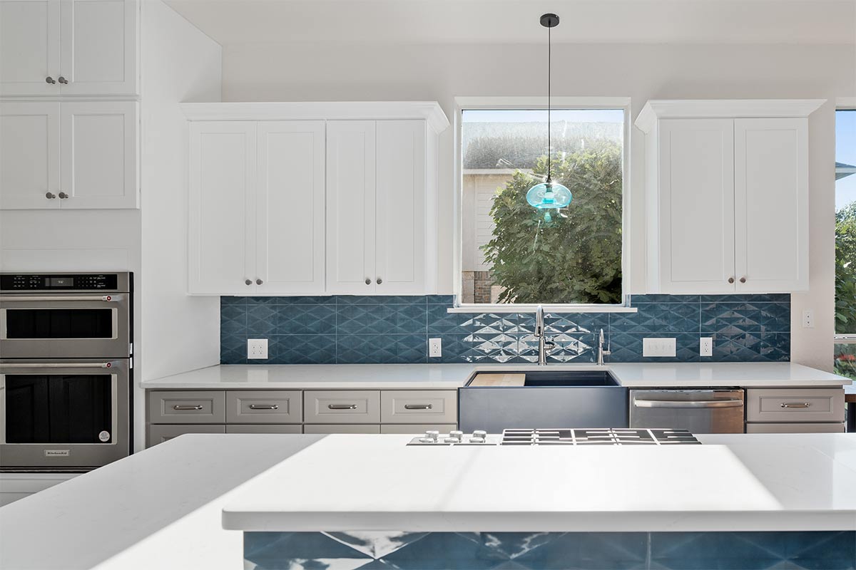 Kitchen with quartz countertops